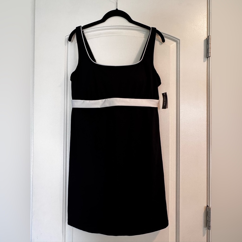 Lands-end Square Neck Swim Dress